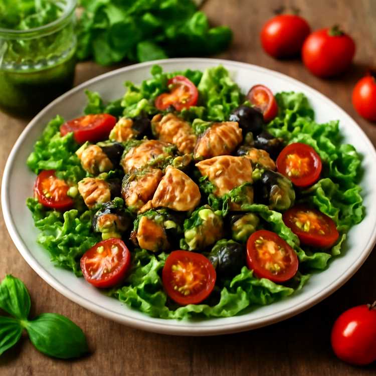 Вкусный салат с баклажаном и курицей — Рецепт для здорового питания